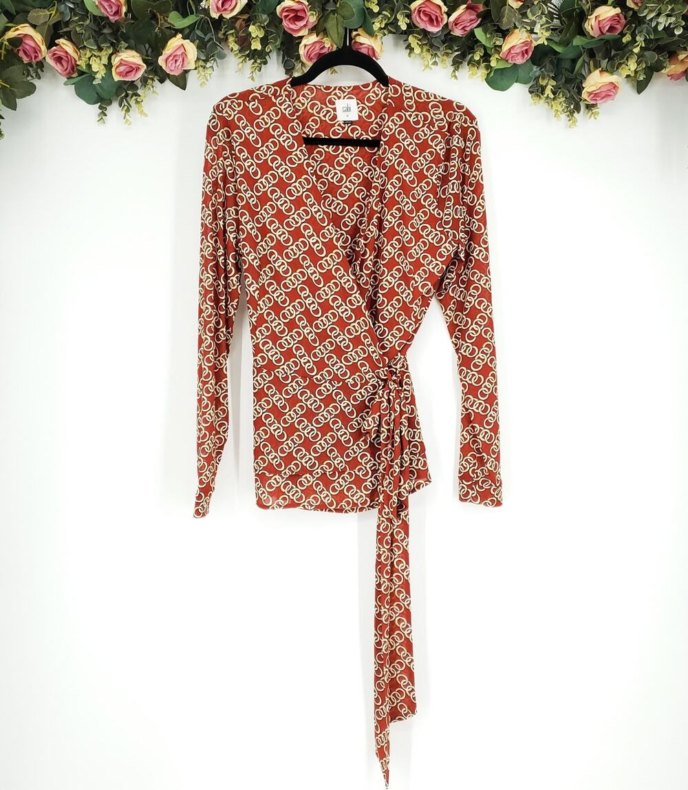 CABI Ringleader Wrap Blouse 3951 Size Medium